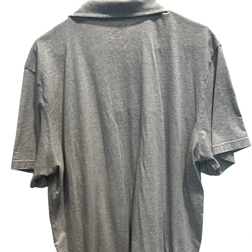 The North Face Polo Shirt XL Mens Grey Short Sleeve Cotton Lyocell Logo Top